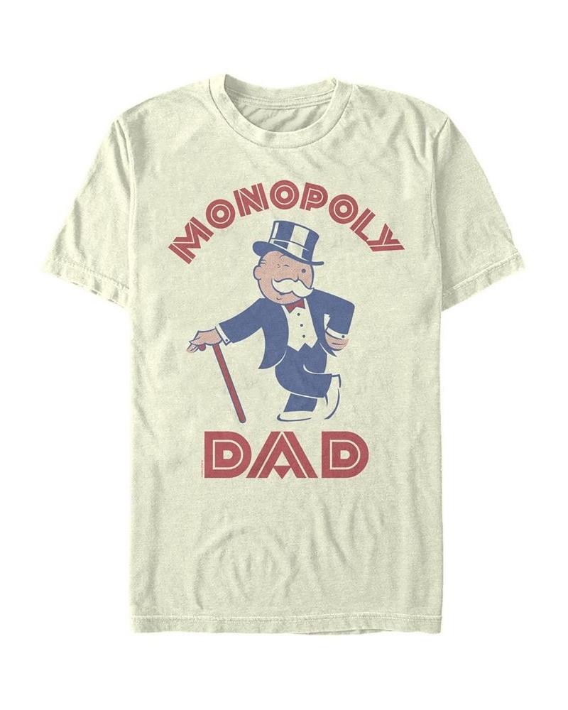 Men's Monopoly Dad Short Sleeve Crew T-shirt Tan/Beige $20.29 T-Shirts