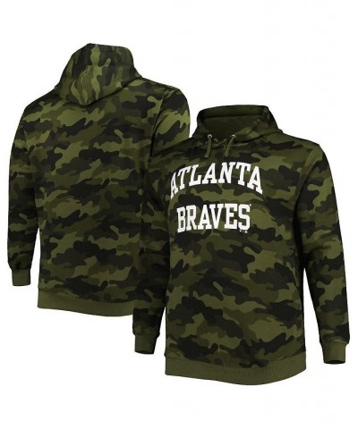 Men's Camo Atlanta Braves Allover Print Big and Tall Pullover Hoodie $44.19 Sweatshirt