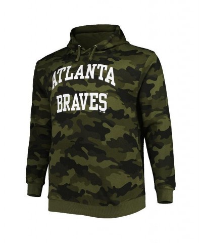 Men's Camo Atlanta Braves Allover Print Big and Tall Pullover Hoodie $44.19 Sweatshirt