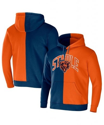 Men's NFL X Staple Orange, Navy Chicago Bears Split Logo Pullover Hoodie $27.72 Sweatshirt