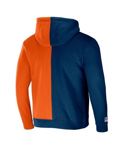 Men's NFL X Staple Orange, Navy Chicago Bears Split Logo Pullover Hoodie $27.72 Sweatshirt