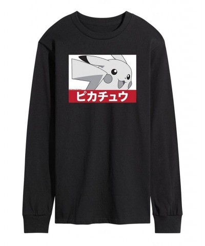 Men's Pokemon Long Sleeve T-shirt Black $20.58 T-Shirts