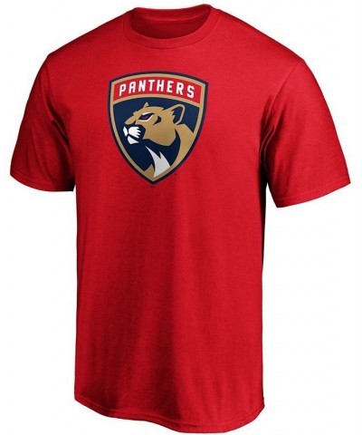 Men's Red Florida Panthers Team Primary Logo T-shirt $13.33 T-Shirts