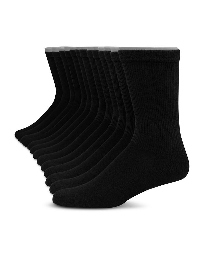 Men's 12-Pk. Ultimate Crew Socks Black $10.58 Socks