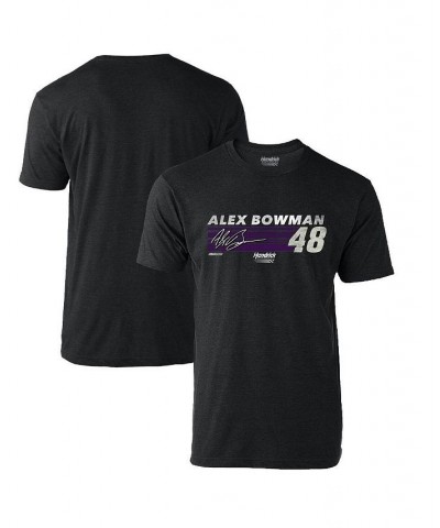 Men's Heather Charcoal Alex Bowman Hot Lap T-shirt $17.84 T-Shirts