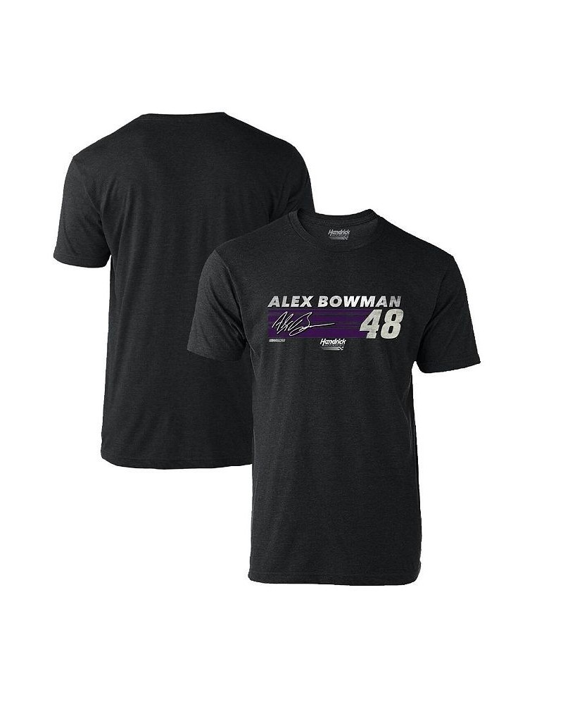 Men's Heather Charcoal Alex Bowman Hot Lap T-shirt $17.84 T-Shirts