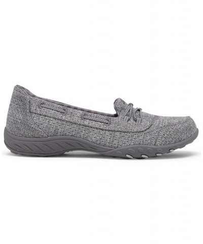 Women's Relaxed Fit - Breathe-Easy - Good Influence Slip-On Walking Sneakers Gray $39.75 Shoes