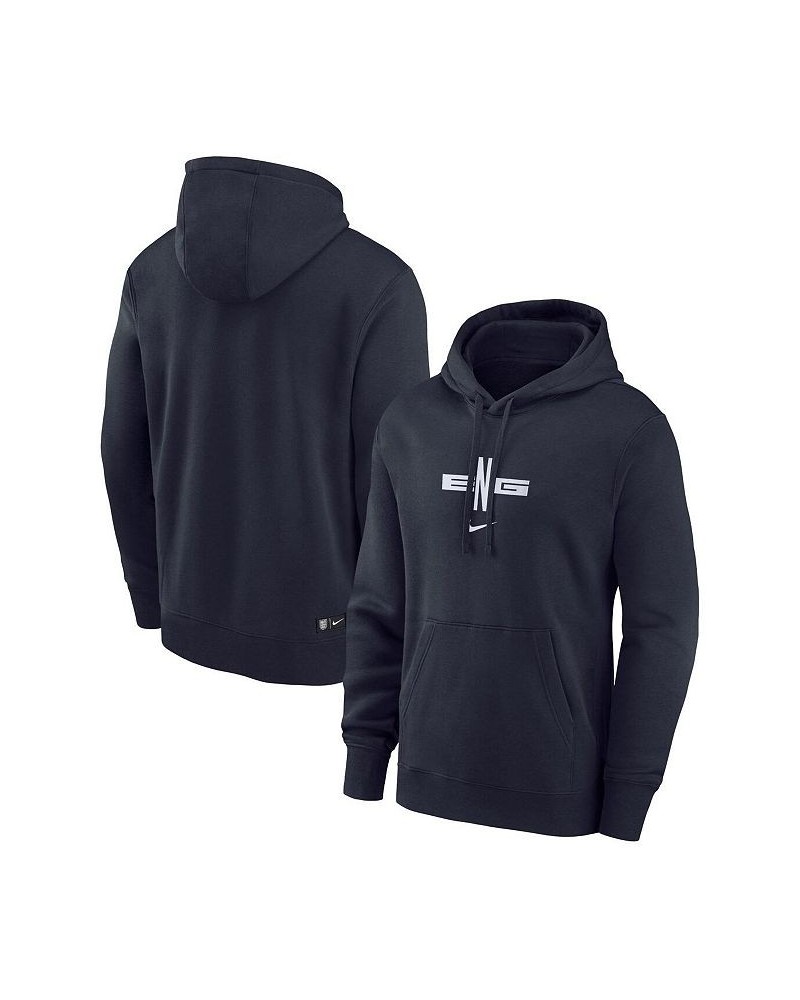 Men's Navy England National Team Club Logo Pullover Hoodie $37.44 Sweatshirt