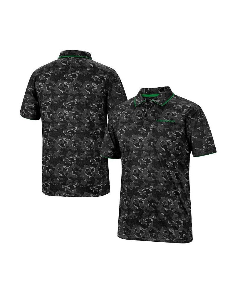 Men's Black Oregon Ducks Speedman Polo Shirt $28.59 Polo Shirts