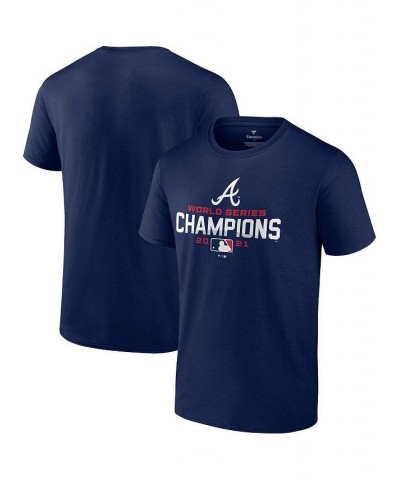 Men's Navy Atlanta Braves 2021 World Series Champions T-shirt $19.43 T-Shirts