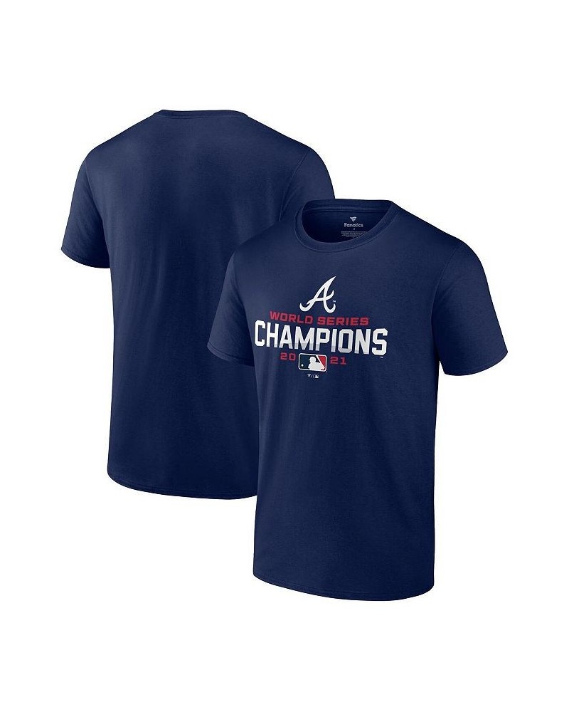 Men's Navy Atlanta Braves 2021 World Series Champions T-shirt $19.43 T-Shirts