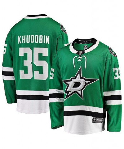 Men's Branded Anton Khudobin Kelly Green Dallas Stars Home Premier Breakaway Player Jersey $60.63 Jersey