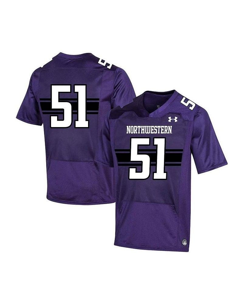 Men's 51 Purple Northwestern Wildcats Replica Football Jersey $51.60 Jersey