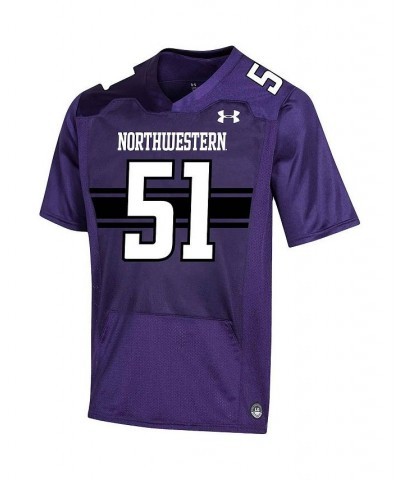 Men's 51 Purple Northwestern Wildcats Replica Football Jersey $51.60 Jersey