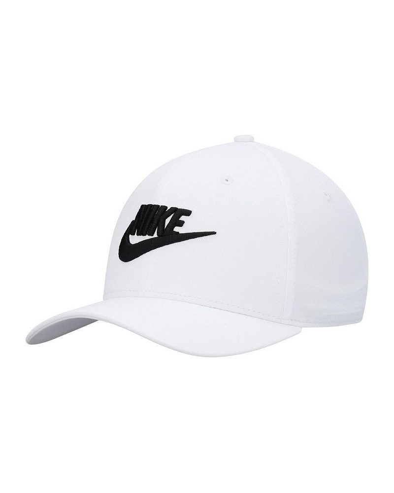 Men's White Classic99 Futura Swoosh Performance Flex Hat $19.32 Hats