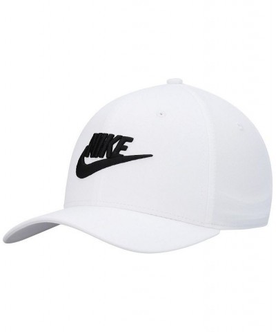 Men's White Classic99 Futura Swoosh Performance Flex Hat $19.32 Hats