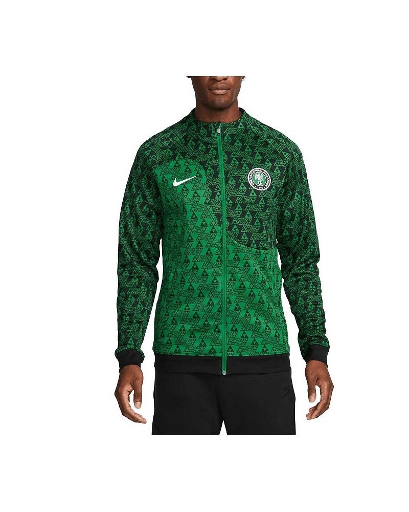 Men's Green Nigeria National Team Academy Pro Anthem Full-Zip Jacket $48.75 Jackets