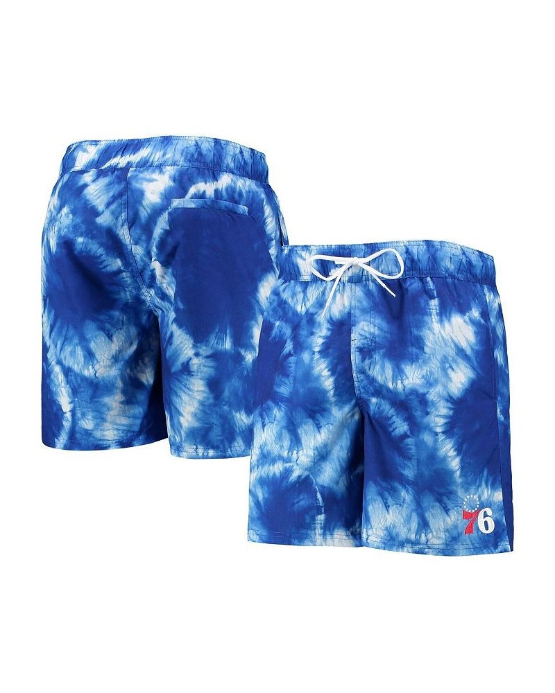 Men's Royal Philadelphia 76ers Splash Volley Swim Shorts $25.20 Swimsuits