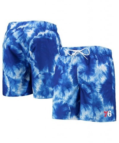 Men's Royal Philadelphia 76ers Splash Volley Swim Shorts $25.20 Swimsuits