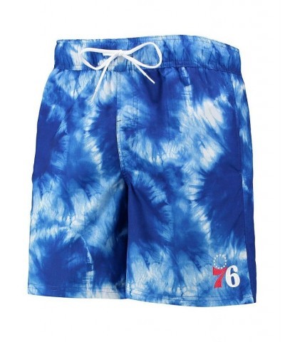 Men's Royal Philadelphia 76ers Splash Volley Swim Shorts $25.20 Swimsuits