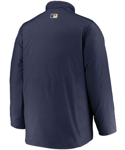 Men's Navy Milwaukee Brewers Authentic Collection Dugout Full-Zip Jacket $88.20 Jackets