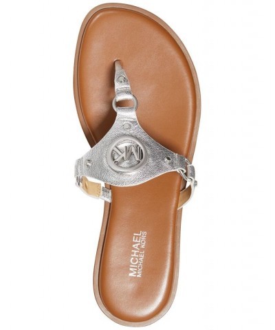 Women's Conway T-Strap Sandals Silver $32.37 Shoes