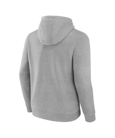 Men's Branded Heather Gray Columbus Blue Jackets Primary Logo Pullover Hoodie $33.75 Sweatshirt