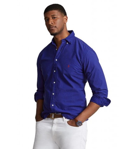 Men's Big & Tall Garment-Dyed Oxford Shirt Blue $49.95 Shirts