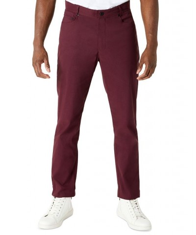 Men's Slim-Fit 5-Pocket Tech Pants Red $32.33 Pants