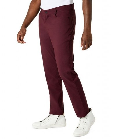 Men's Slim-Fit 5-Pocket Tech Pants Red $32.33 Pants