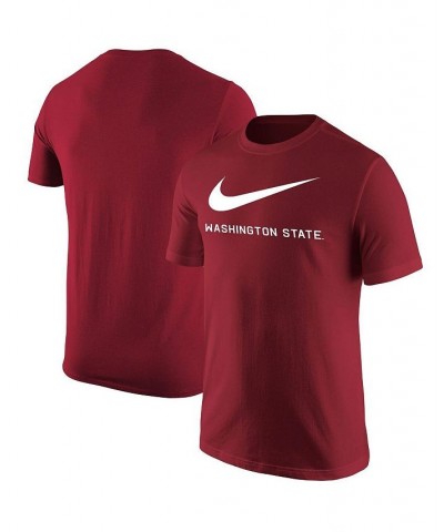 Men's Crimson Washington State Cougars Big Swoosh T-shirt $26.99 T-Shirts