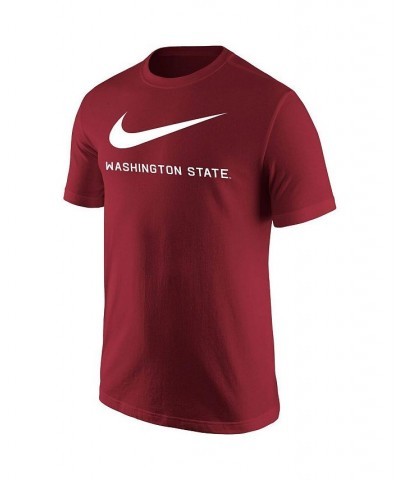 Men's Crimson Washington State Cougars Big Swoosh T-shirt $26.99 T-Shirts