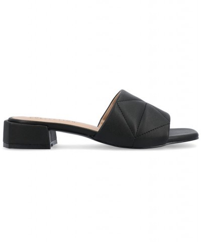 Women's Elidia Quilted Sandal Black $45.00 Shoes