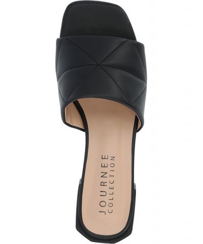 Women's Elidia Quilted Sandal Black $45.00 Shoes