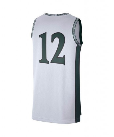 Men's 12 White Michigan State Spartans Limited Retro Basketball Jersey $45.60 Jersey