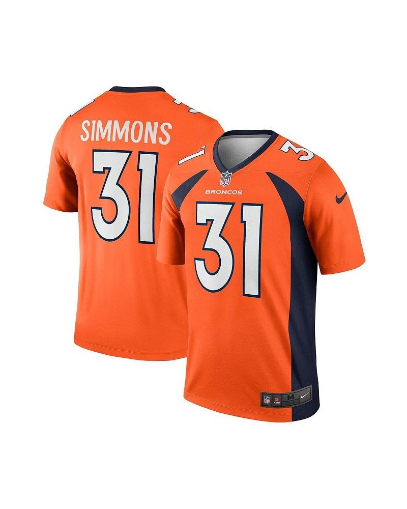 Men's Justin Simmons Orange Denver Broncos Legend Jersey $34.10 Jersey