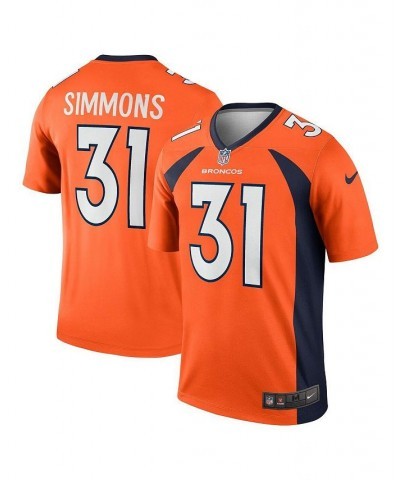 Men's Justin Simmons Orange Denver Broncos Legend Jersey $34.10 Jersey