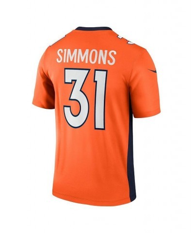 Men's Justin Simmons Orange Denver Broncos Legend Jersey $34.10 Jersey