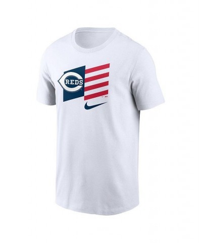 Men's White Cincinnati Reds Americana Flag T-shirt $20.70 T-Shirts