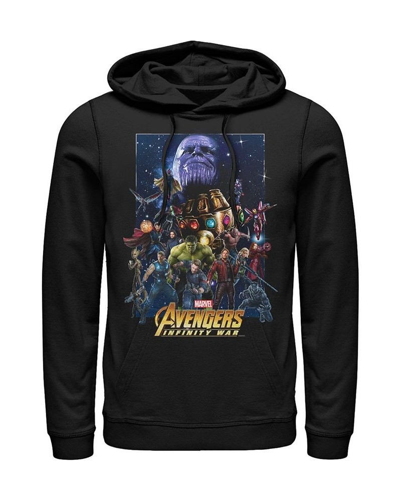 Marvel Men's Avengers Infinity War Big Face Thanos Poster, Pullover Hoodie Black $31.68 Sweatshirt