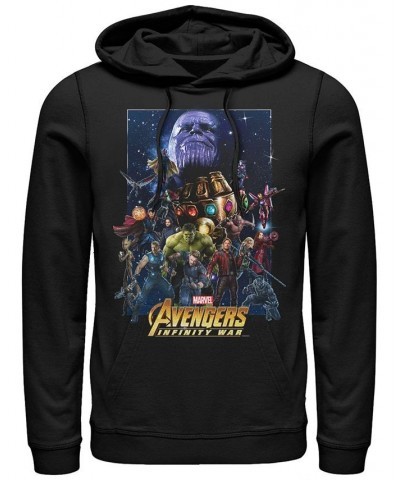 Marvel Men's Avengers Infinity War Big Face Thanos Poster, Pullover Hoodie Black $31.68 Sweatshirt