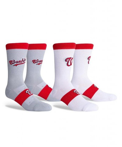 Men's Washington Nationals Two-Pack Home & Away Uniform Crew Socks $16.79 Socks