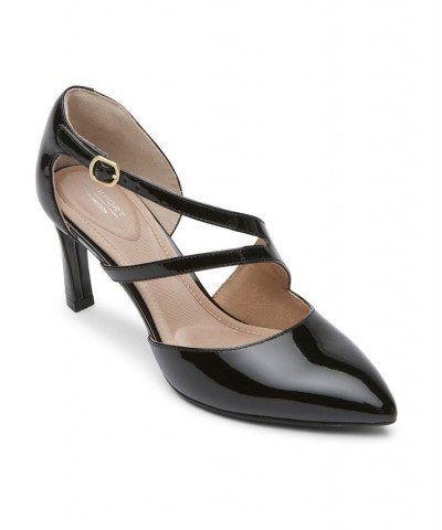 Women's Total Motion Sheehan Asymmetric Structural Heel Pump Black $64.40 Shoes