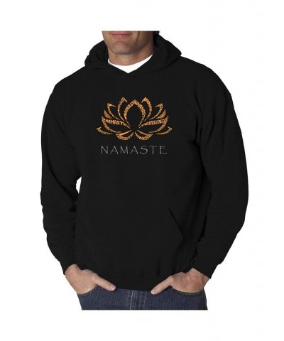 Men's Word Art Hooded Sweatshirt - Namaste Black $24.00 Sweatshirt