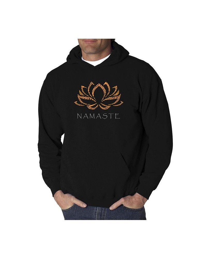 Men's Word Art Hooded Sweatshirt - Namaste Black $24.00 Sweatshirt