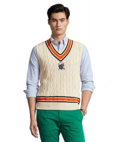 Men's Crest Cotton Cricket Vest White $108.36 Sweaters