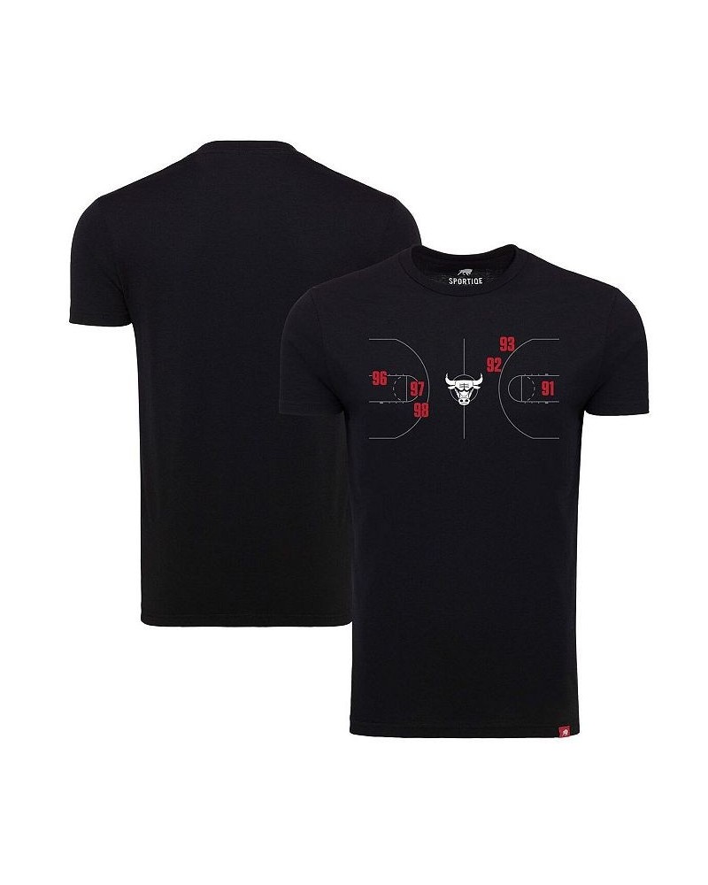 Men's and Women's Black Chicago Bulls 1966 Collection Comfy Tri-Blend T-shirt $26.31 Tops