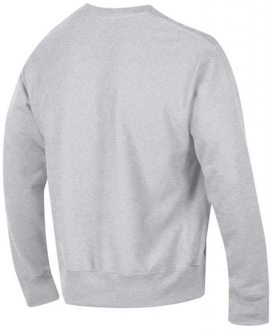 Men's Gray Indiana Hoosiers Arch Over Logo Reverse Weave Pullover Sweatshirt $34.85 Sweatshirt