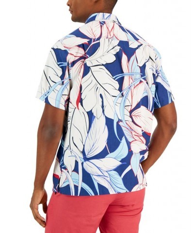 Men's Jacquard Fronds Isles Shirt Blue $44.77 Shirts