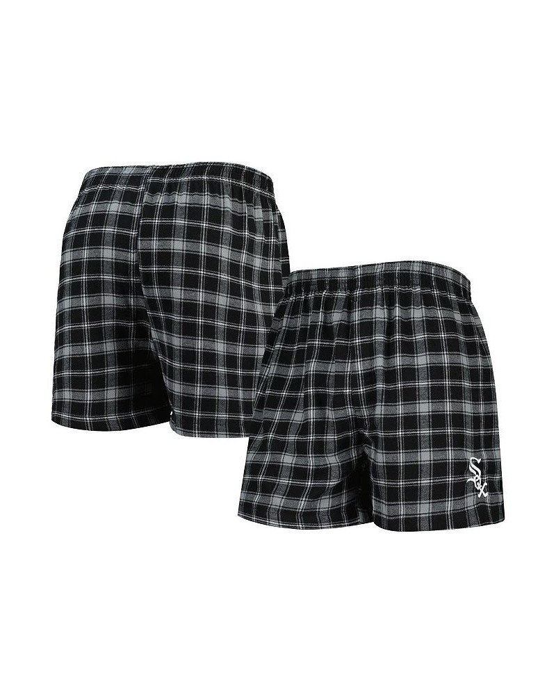 Men's Black, Gray Chicago White Sox Ledger Flannel Boxers $18.89 Underwear